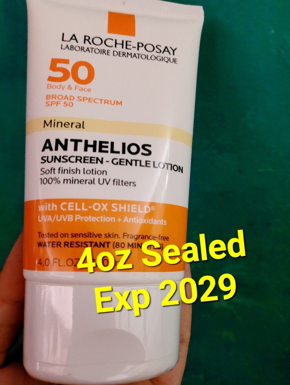 exp 2029 4oz La Roche Posay Anthelios Mineral Sunscreen Lotion SPF50 face body